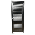 Porta De Aço Laminada Abertura Direita Cinza 210x70 Cm