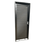 Porta De Aço Laminada Abertura Esquerda Cinza 210x80 Cm