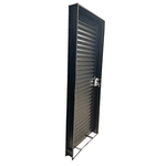 Porta De Aço Laminada Abertura Esquerda Cinza 210x80 Cm