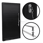 Porta Pivotante em Alumínio Black 230x124x6 Abertura Direita 