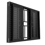 Janela Veneziana 200x100x7.2 Em Alumínio Black 
