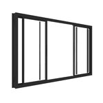 Janela Vitro Sem Grade 150x100x7.2 Em Alumínio Black 