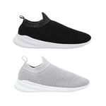 Kit 2 Pares de Tênis Meia - Preto e Branco / Cinza