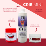Kit Pó Descolorante Vermelho + Água Oxigenada 500ml + Máscara Matizadora 250g - Crie Mini - Edição Especial by FR 