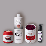 Kit Com Pó Descolorante Vermelho, Água Oxigenada, 1 Máscara Matizadora Marsala E 1 Máscara Matizadora Vermelho Escuro - By Fr