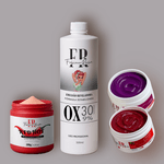 Kit Pó Descolorante Vermelho Com Água Oxigenada E 2 Máscaras Matizadoras - Primeiro Vermelho By Fr