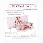 Chinelo Fabi Herzer Love Rosa Com Necessaire Antiderrapante