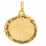 Pingente De Ouro 18k Cruz Oração