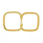 Brinco De Ouro 18k Argola Quadrada plus GG