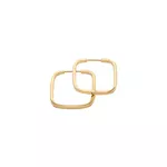 Brinco Infantil De Ouro 18k Argola Quadrada Plus PP