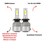 SUPER LED ULTRA KIT 6500K 20000LM H3 H4 H7 H16 H1 H8/H9/H11 HB4(9006) XENOM BRANCA COMPLETO 12V MINI NOVA LACRADA IMPORTADO TECNOLOGIA ALEMÃ +FORTE V10 30W DESIGN COMPACTO