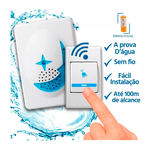Campainha Sem Fio residencial inteligente eletrônica Wifi até 100 Metros wireless c/ vários toques bivolt plug play longo alcance resistente a água
