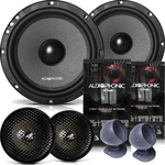 Kit 2 Vias Audiophonic Club Kc6.3 160w Rms 6,5”Pol High End Alto Falante Componente Duas Vias Alta Definição Audio Hd 