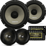 Kit 2 Vias Audiophonic Sensation Ks6.2 130w Rms 6,5”Pol High End Alto Falante Componente Duas Vias Alta Definição Audio Hd