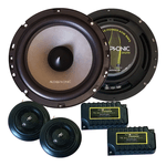 Kit 2 Vias Audiophonic Sensation Ks6.2 130wrms + Altofalante Coaxial Cs650.V2 Sensation 110wrms Combo 240wrms High End Kit Alto Falante Componente Duas Vias Alta Definição Audio Hd