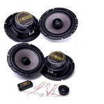 Kit 2 Vias Audiophonic Sensation Ks6.2 130wrms + Altofalante Coaxial Cs650.V2 Sensation 110wrms Combo 240wrms High End Kit Alto Falante Componente Duas Vias Alta Definição Audio Hd