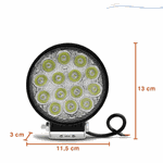 Par Farol De Milha Led 42w Redondo Universal Longo Alcance