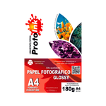 PAPEL FOTO A4 GLOSSY 180G 20FLS PROTOINK