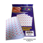 PAPEL ESTAMPADO FLORES A4 180G 10 FLS