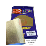 Papel Glitter Ouro A4 180g 5 Fls