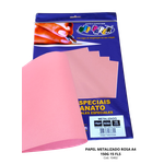 Papel Metalizado Rosa A4 150g 15 Fls