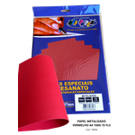 Papel Metalizado Vermelho A4 150g 15 Fls