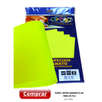 Papel Neon Amarelo A4 180g 20 Fls