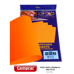 Papel Neon Laranja A4 180g 20 Fls