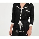 Pijama Aberto Preto Fem