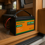 Bateria de fosfato de ferro e lítio LiFePO4 12V 150Ah - Marca ECO WORTHY