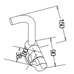 Torneira para Motorhome modelo TOP150 - S001 - dobravel quente e fria