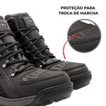 Bota Masculina Track Alaska Cano Médio Couro Legítimo Preto