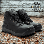 Bota Cano Curto Track Said Detroid Couro Legitimo Preto