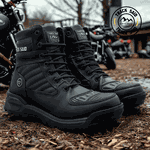 Bota Motociclista Track Said Couro Legítimo Antiderrapante Preto