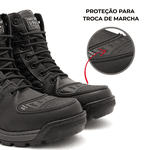 Bota Motociclista Track Said Couro Legítimo Antiderrapante Preto