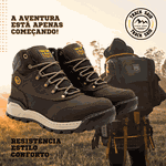 Bota Cano Curto Track Said Detroid Couro Nobuck Café