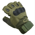 Luva Tatica Airsoft Paintball Militar Meio Dedo Verde