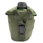 Kit Cantil Porta cantil Militar - Verde e Caneco de Alumínio