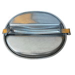 Kit Marmita Militar com Talher Inox e Porta Marmita 