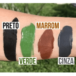 Tinta De Camuflagem Militar Fo+ (Cor Verde E Preto) Bisnaga 30g