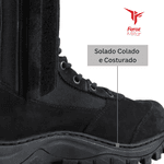 Coturno Coyote Preto - Com Zíper 