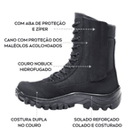 Coturno Coyote Preto - Com Zíper 