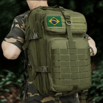 Mochila Tática Militar Verde -Multifuncional Impermeável – 50 Litros À Prova D'água De Grande Capacidade Camping