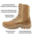 Coturno Coyote Novo Modelo Do Exército - Protetor de velcro com Zíper