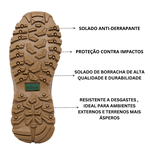 Coturno Coyote Novo Modelo Do Exército - Protetor de velcro com Zíper