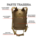  Mochila Tática Militar Cáqui -Multifuncional Impermeável – 50 Litros À Prova D'água De Grande Capacidade 