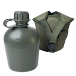 Kit Cantil e Porta cantil Militar - Verde 
