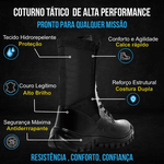 Coturno Troller Couro Legítimo - Com Ziper Palmilha Ultra Macia