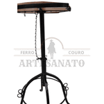 Kit com 2 Banquetas Altas Ferro Madeira Bistrô 80 cm