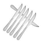 Jogo de Facas de Mesa Aco Inox 19cm Bar Restaurante Obras 6 PCS